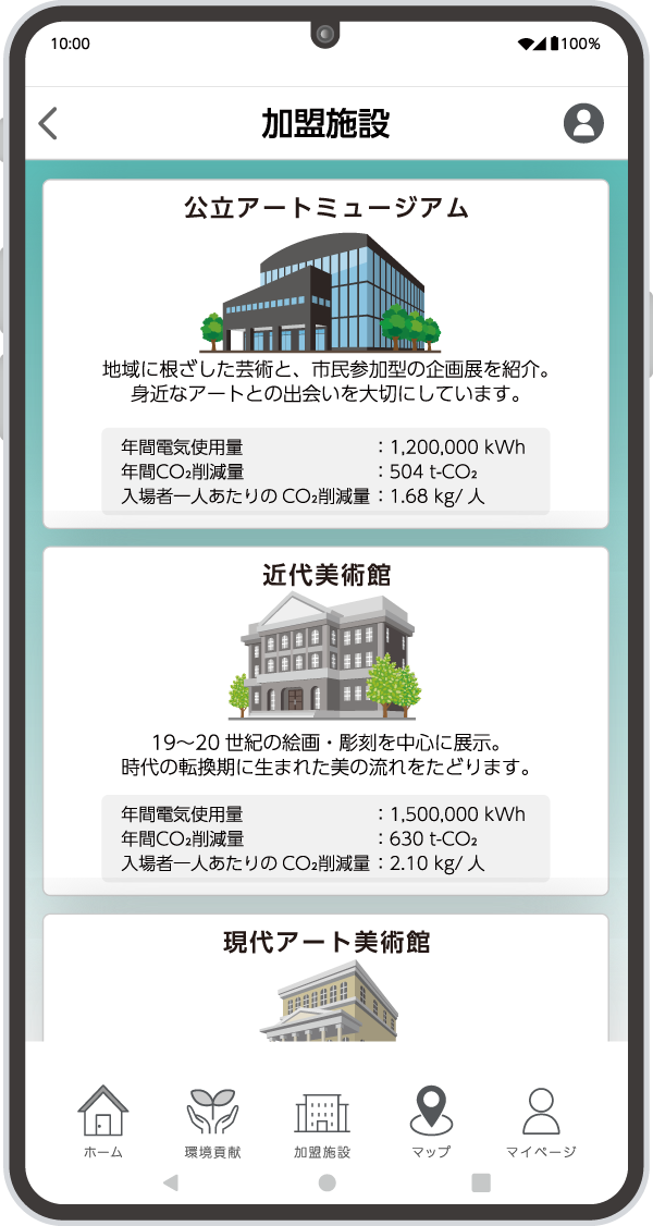 Naxel加盟施設画面