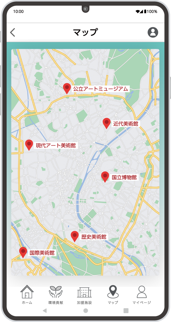 Naxelマップ画面